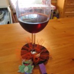 completed wine glass project