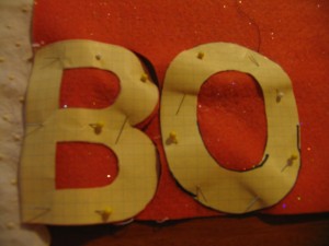 cut letters out of felt