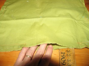 leave opening at one end as shown