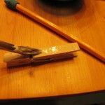 paint glue onto clothespins