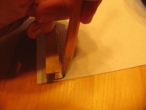 trace a pattern around clothespin