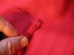 cut a piece of fabric for pocket