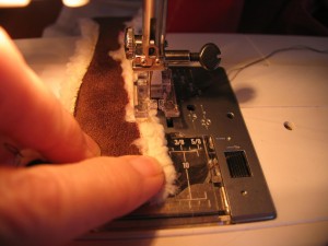 hem all edges of tab