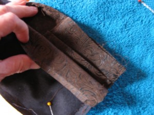 pin front and back together right sides together