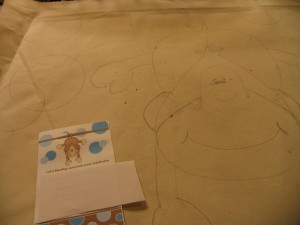 copy design onto canvas.