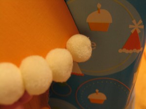 glue on pom poms