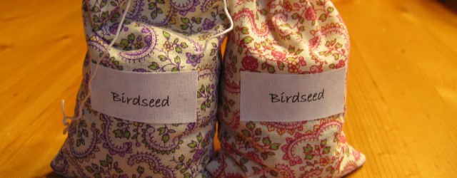 
I made these little fabric bird seed bags for my daughters upcoming country wedding.  I’m going to put them in a basket and have the little girls hand them out [...]