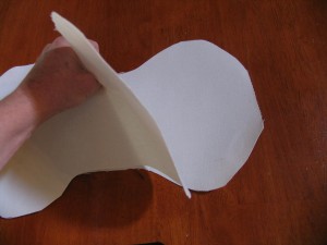 cut two from heavy canvas