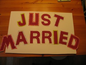 just married sign