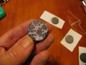 cut around edge of magnet