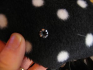 eyelet stitched in