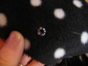 eyelet stitched in