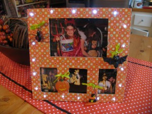 light up halloween frame
