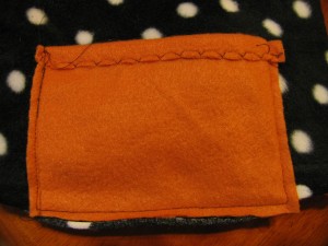 make a little pocket as shown