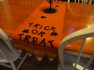 trick or treat table runner