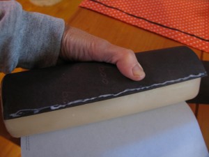 wrap paper around candle