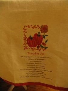 close up of tea towel