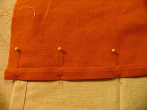 pin seam and hem