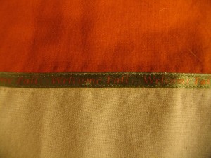 ribbon trim on table runner