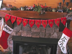 velvet christmas garland