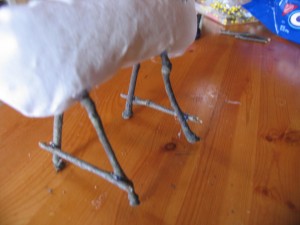 reindeer legs made from twigs
