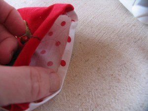 press under a quarter inch on the top of garland piece