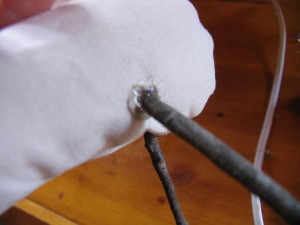 secure each leg with a bit of hot glue