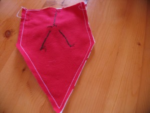 stitch around the edges as using a quarter inch seam allowance and leaving the top open