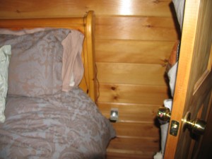 This is the very small space by my side of the bed.