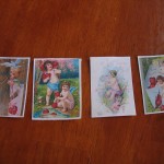print out vintage post cards on fabric paper