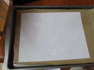 put a piece of paper over them and press down