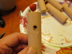 drill hole for nose