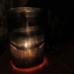 Halloween candleholder made from xray