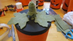 glue on second leaf