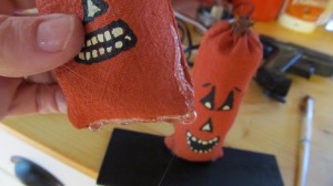 glue second pumpkin on
