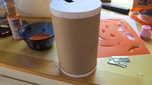 peel off paper from salt box and take out top
