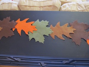 felt leaf garland