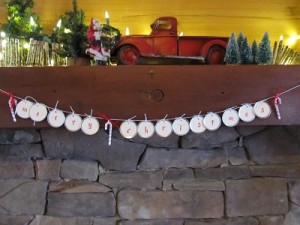 tag garland with candy canes