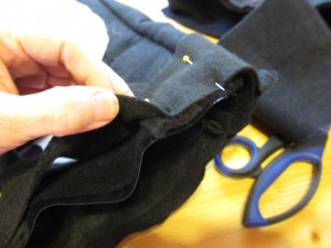 close up of handle placement