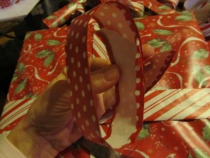 make a circle and tape or glue