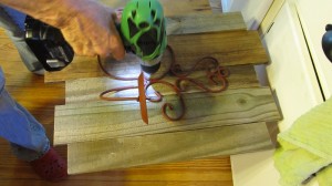 drill holes on each side for wire