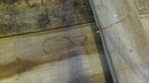 make a loop of wire to hang