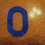 cut letters from blue felt