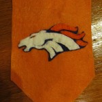 pin bronco emblem to one flag