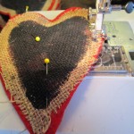 stitch around edge of heart