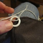 tie ring on with cord