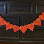 cardboard heart garland