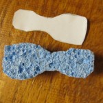 cut out a sponge from the footprint pattern