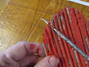 poke holes to string together