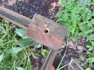 drill holes in top corners